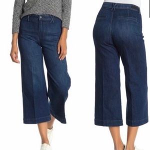 Paige Anessa High Rise Wide Leg Crop Jeans Size 31